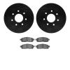 8302-54158 Drilled/Slotted Brake Rotors with 3000-Series Ceramic Brake Pads Kit [Black], 2004-2008 Ford/Lincoln/Mercury/Mazda, P - image 1