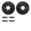 8302-54161 Drilled/Slotted Brake Rotors with 3000-Series Ceramic Brake Pads Kit [Black], 2004-2011 Ford/Lincoln/Mercury/Mazda, P - image 1