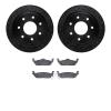 8302-54162 Drilled/Slotted Brake Rotors with 3000-Series Ceramic Brake Pads Kit [Black], 2004-2011 Ford/Lincoln/Mercury/Mazda, P - image 1