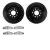 8302-54175 Drilled/Slotted Brake Rotors with 3000-Series Ceramic Brake Pads Kit [Black], 2005-2009 Ford/Lincoln/Mercury/Mazda, P - image 1