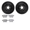 8302-54177 Drilled/Slotted Brake Rotors with 3000-Series Ceramic Brake Pads Kit [Black], 2005-2009 Ford/Lincoln/Mercury/Mazda, P - image 1