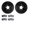 8302-54186 Drilled/Slotted Brake Rotors with 3000-Series Ceramic Brake Pads Kit [Black], 2006-2013 Ford/Lincoln/Mercury/Mazda, P - image 1