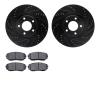 8302-54188 Drilled/Slotted Brake Rotors with 3000-Series Ceramic Brake Pads Kit [Black], 2007-2015 Ford/Lincoln/Mercury/Mazda, P - image 1