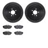 8302-54202 Drilled/Slotted Brake Rotors with 3000-Series Ceramic Brake Pads Kit [Black], 2013-2014 Ford/Lincoln/Mercury/Mazda, P - image 1