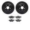 8302-54206 Drilled/Slotted Brake Rotors with 3000-Series Ceramic Brake Pads Kit [Black], 2016-2018 Ford/Lincoln/Mercury/Mazda, P - image 1