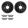 8302-54207 Drilled/Slotted Brake Rotors with 3000-Series Ceramic Brake Pads Kit [Black], 2012-2014 Ford/Lincoln/Mercury/Mazda, P - image 1