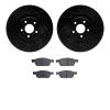 8302-54226 Drilled/Slotted Brake Rotors with 3000-Series Ceramic Brake Pads Kit [Black], 2014-2019 Ford/Lincoln/Mercury/Mazda, P - image 1