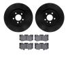 8302-54227 Drilled/Slotted Brake Rotors with 3000-Series Ceramic Brake Pads Kit [Black], 2015-2020 Ford/Lincoln/Mercury/Mazda, P - image 1