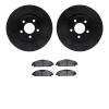 8302-54230 Drilled/Slotted Brake Rotors with 3000-Series Ceramic Brake Pads Kit [Black], 2015-2020 Ford/Lincoln/Mercury/Mazda, P - image 1