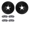 8302-54232 Drilled/Slotted Brake Rotors with 3000-Series Ceramic Brake Pads Kit [Black], Fits Select Ford/Lincoln/Mercury/Mazda, - image 1