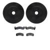 8302-55001 Drilled/Slotted Brake Rotors with 3000-Series Ceramic Brake Pads Kit [Black], 1987-1992 Ford/Lincoln/Mercury/Mazda, P - image 1