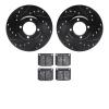 8302-56001 Drilled/Slotted Brake Rotors with 3000-Series Ceramic Brake Pads Kit [Black], 1966-1970 Ford/Lincoln/Mercury/Mazda, P - image 1