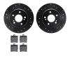 8302-63068 Drilled/Slotted Brake Rotors with 3000-Series Ceramic Brake Pads Kit [Black], 1996-2015 Multiple Makes/Models, Positi - image 1