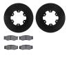 8302-67023 Drilled/Slotted Brake Rotors with 3000-Series Ceramic Brake Pads Kit [Black], 1983-1985 Infiniti/Nissan, Position: Fr - image 1