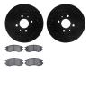 8302-67067 Drilled/Slotted Brake Rotors with 3000-Series Ceramic Brake Pads Kit [Black], 1991-1994 Infiniti/Nissan, Position: Fr - image 1