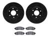 8302-67108 Drilled/Slotted Brake Rotors with 3000-Series Ceramic Brake Pads Kit [Black], 2005-2021 Multiple Makes/Models, Positi - image 1