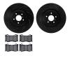 8302-68015 Drilled/Slotted Brake Rotors with 3000-Series Ceramic Brake Pads Kit [Black], Fits Select Infiniti/Nissan, Position:  - image 1