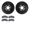 8302-72039 Drilled/Slotted Brake Rotors with 3000-Series Ceramic Brake Pads Kit [Black], 1991-2004 Multiple Makes/Models, Positi - image 1