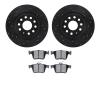 8302-73079 Drilled/Slotted Brake Rotors with 3000-Series Ceramic Brake Pads Kit [Black], Fits Select Audi/Volkswagen, Position:  - image 1