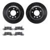 8302-74089 Drilled/Slotted Brake Rotors with 3000-Series Ceramic Brake Pads Kit [Black], 2011-2018 Multiple Makes/Models, Positi - image 1