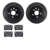 8302-75016 Drilled/Slotted Brake Rotors with 3000-Series Ceramic Brake Pads Kit [Black], 2006-2013 Lexus/Toyota/Scion, Position: - image 1