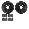 8302-75017 Drilled/Slotted Brake Rotors with 3000-Series Ceramic Brake Pads Kit [Black], 2006-2013 Lexus/Toyota/Scion, Position: - image 1