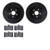 8302-75021 Drilled/Slotted Brake Rotors with 3000-Series Ceramic Brake Pads Kit [Black], 2011-2020 Lexus/Toyota/Scion, Position: - image 1