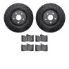 8302-75022 Drilled/Slotted Brake Rotors with 3000-Series Ceramic Brake Pads Kit [Black], 2013-2020 Lexus/Toyota/Scion, Position: - image 1