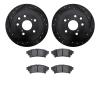 8302-75031 Drilled/Slotted Brake Rotors with 3000-Series Ceramic Brake Pads Kit [Black], 2014-2015 Lexus/Toyota/Scion, Position: - image 1