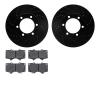 8302-76145 Drilled/Slotted Brake Rotors with 3000-Series Ceramic Brake Pads Kit [Black], 2000-2007 Lexus/Toyota/Scion, Position: - image 1