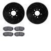 8302-80067 Drilled/Slotted Brake Rotors with 3000-Series Ceramic Brake Pads Kit [Black], 2007-2015 Ford/Lincoln/Mercury/Mazda, P - image 1