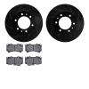 8302-93001 Drilled/Slotted Brake Rotors with 3000-Series Ceramic Brake Pads Kit [Black], 2006-2010 GM, Position: Front - image 1