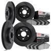 8304-42020 Drilled/Slotted Brake Rotors with 3000-Series Ceramic Brake Pads Kit [Black], Fits Select Mopar, Position: Front and  - image 1