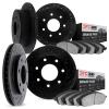 8304-54033 Drilled/Slotted Brake Rotors with 3000-Series Ceramic Brake Pads Kit [Black], 1997-2004 Ford/Lincoln/Mercury/Mazda, P - image 1