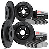 8304-54049 Drilled/Slotted Brake Rotors with 3000-Series Ceramic Brake Pads Kit [Black], 2000-2006 Multiple Makes/Models, Positi - image 1