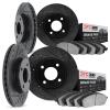 8304-56025 Drilled/Slotted Brake Rotors with 3000-Series Ceramic Brake Pads Kit [Black], 1999-2000 Ford/Lincoln/Mercury/Mazda, P - image 1