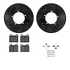 8312-02008 Drilled/Slotted Brake Rotors with 3000-Series Ceramic Brake Pads Kit & Hardware [Black], 1978-1983 Porsche, Position: - image 1