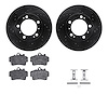 8312-02012 Drilled/Slotted Brake Rotors with 3000-Series Ceramic Brake Pads Kit & Hardware [Black], 1997-2004 Porsche, Position: - image 1
