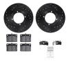 8312-03001 Drilled/Slotted Brake Rotors with 3000-Series Ceramic Brake Pads Kit & Hardware [Black], 1987-1987 Mitsubishi, Positi - image 1