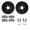 8312-03044 Drilled/Slotted Brake Rotors with 3000-Series Ceramic Brake Pads Kit & Hardware [Black], 2015-2015 Kia/Hyundai/Genesi - image 1