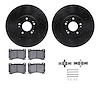 8312-03055 Drilled/Slotted Brake Rotors with 3000-Series Ceramic Brake Pads Kit & Hardware [Black], 2009-2014 Kia/Hyundai/Genesi - image 1