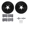 8312-03056 Drilled/Slotted Brake Rotors with 3000-Series Ceramic Brake Pads Kit & Hardware [Black], 2011-2014 Kia/Hyundai/Genesi - image 1