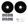 8312-03073 Drilled/Slotted Brake Rotors with 3000-Series Ceramic Brake Pads Kit & Hardware [Black], 2010-2016 Kia/Hyundai/Genesi - image 1