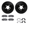 8312-11013 Drilled/Slotted Brake Rotors with 3000-Series Ceramic Brake Pads Kit & Hardware [Black], 2005-2007 Land Rover, Positi - image 1