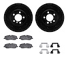 8312-11014 Drilled/Slotted Brake Rotors with 3000-Series Ceramic Brake Pads Kit & Hardware [Black], 2006-2009 Land Rover, Positi - image 1