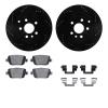 8312-11020 Drilled/Slotted Brake Rotors with 3000-Series Ceramic Brake Pads Kit & Hardware [Black], 2008-2012 Land Rover, Positi - image 1