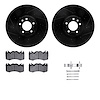 8312-11022 Drilled/Slotted Brake Rotors with 3000-Series Ceramic Brake Pads Kit & Hardware [Black], 2010-2017 Land Rover, Positi - image 1