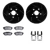 8312-13039 Drilled/Slotted Brake Rotors with 3000-Series Ceramic Brake Pads Kit & Hardware [Black], 2015-2015 Subaru, Position:  - image 1