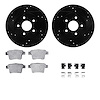 8312-20013 Drilled/Slotted Brake Rotors with 3000-Series Ceramic Brake Pads Kit & Hardware [Black], 2005-2008 Multiple Makes/Mod - image 1
