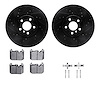8312-32018 Drilled/Slotted Brake Rotors with 3000-Series Ceramic Brake Pads Kit & Hardware [Black], 2015-2019 Mini, Position: Fr - image 1